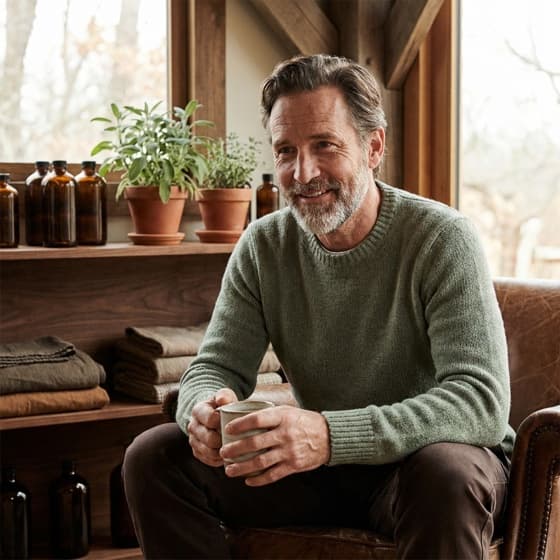 Confident man in his 50s, men's health and testosterone care
